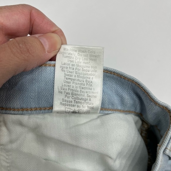 Current Elliott the stiletto chalky indigo shredded jeans light blue 26 - Picture 9 of 10